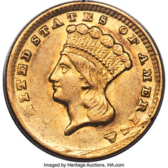 1861-D gold dollarf obverse