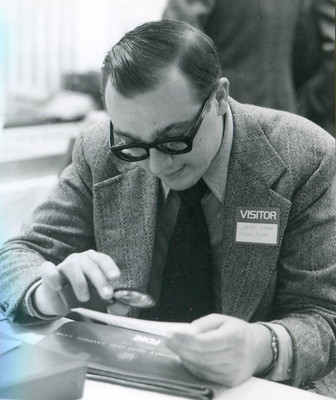Larry Adams at the Iowa Numismatic Convention, October 12-13, 1973