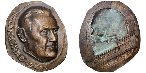 Dr. Láng Imre enameled bronze Medal