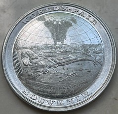 1893 Columbian Exposition Globe Dollar reverse