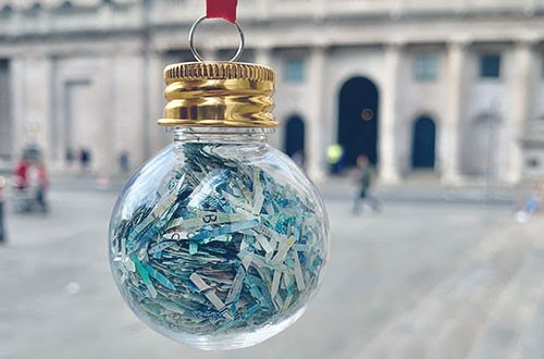 Bank of England Museum Shredded Currency Ornament