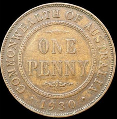 1930 Australian Penny reverse