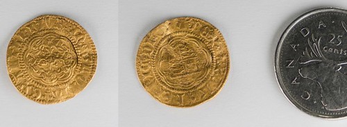 Henry VI quarter noble found in Newfoundland comparison