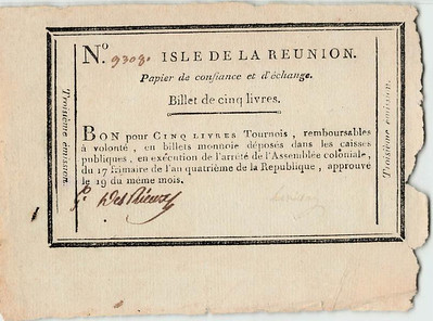 1795 Reunion 5 Livres