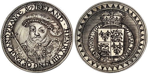 Henry VIII silver faux-engraved Jeton