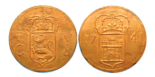 Siege coin Santiago Cuba 1741