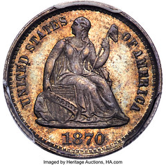1870-S Seated Liberty Half Dime obverse
