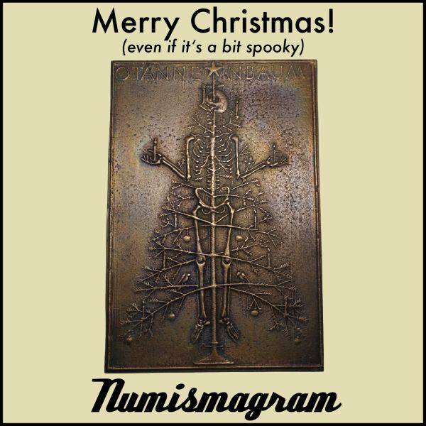 Numismagram E-Sylum ad66 Spooky Christmas Tree