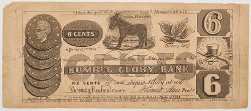 Humbug Glory Bank 6 Cents Satirical Note