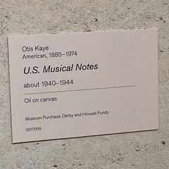 U.S. Musical Notes by Otis Kaye museum label
