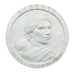 Sacagawea coin plaster