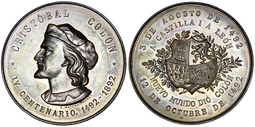 102239 1892 Christopher Columbus medal