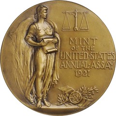 1921 Assay Commission medal reverse