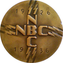 1936 NBC 1oth Anniversary medal obverse
