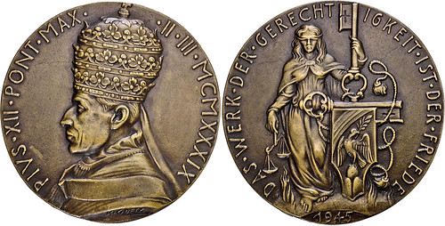 1945 Pope Pius XII Medal by Goetz