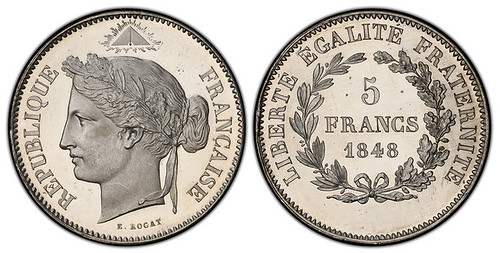 1848 France Essai 5 Francs