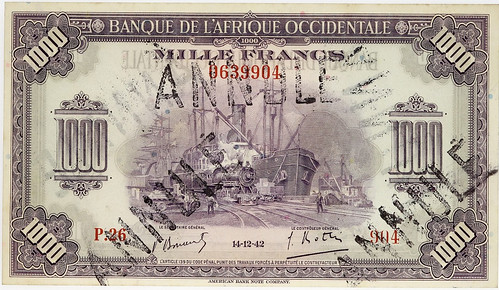 MDC E-Auction 5 Lot 1069 West Africa. 1000 francs