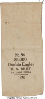 1928 Double Eagle U.S. Mint Philadelphia $5,000 bag