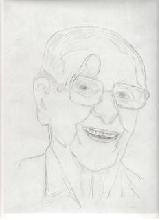 Judy Blackman sketch of Bill English