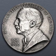 Daniel W. Valentine presidential medal in silver obverse