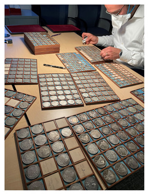 Inventorying Millholland coin collection