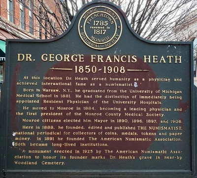 George Heath marker Monroe MI