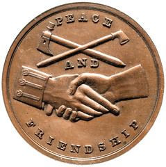EAHA 2023-02 Sale Lot 304 John Adams Indian Peace Medal reverse