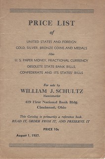 Schultz 1937 Fixed Price List