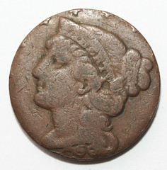 Round cut-down Large Cent obverse