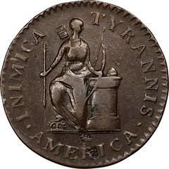 1785 Inimica Tyrannis Confederatio Copper obverse