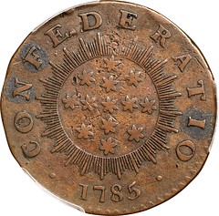 1785 Washington Confederatio copper reverse