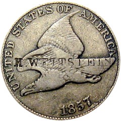 Wettstein Counterstamped Flying Eagle Cent obverse