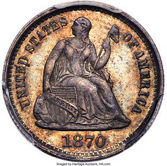 1870-S half dime obverse