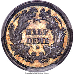 1870-S half dime reverse