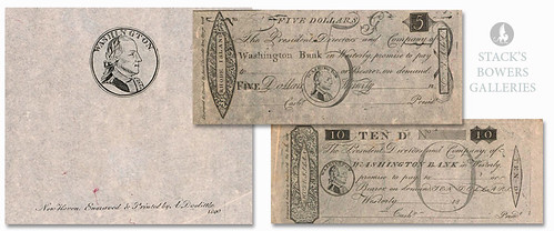 Washington Bank of Westerly, Rhode Island banknotes