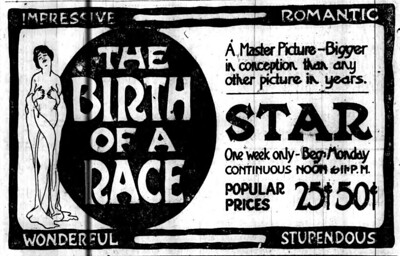 Birth of a Race movie ad