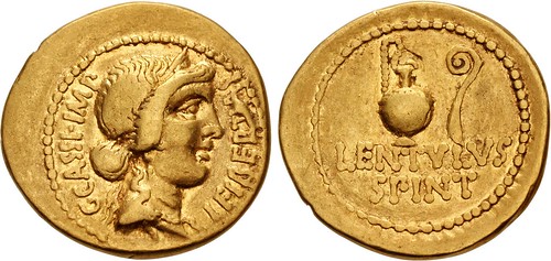 CNG Sale 123 Lot 516 C. Cassius Longinus Aureus