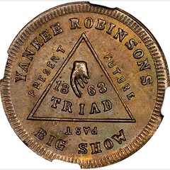 1863 Yankee Robinson R8 token reverse