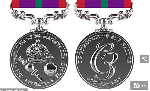 Charles III coronation medal mockup