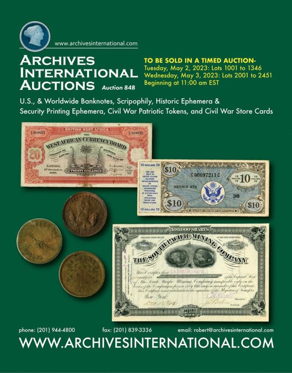Archives International Sale 84b cover front