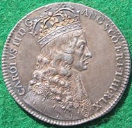 Charles II coronation medal obverse