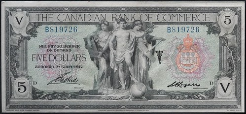 1917 Canadian Bank of Commerce $5