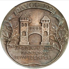 Aargau Cantonal Shooting Festival in Brugg Silver Medal reverse