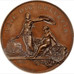 Swiss Confederation Shooting Festival in Frauenfeld Bronze Medal obverse