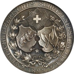 Western Switzerland Shooting Festival in Biel Silver Medal reverse