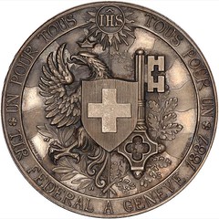 Swiss Confederation Shooting Festival in Geneva Silver Medal reverse