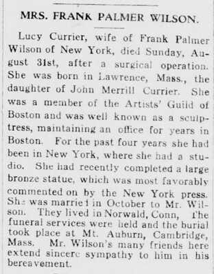 Lucy-Fig3 Obituary of Lucy Currier Richards-Wilson