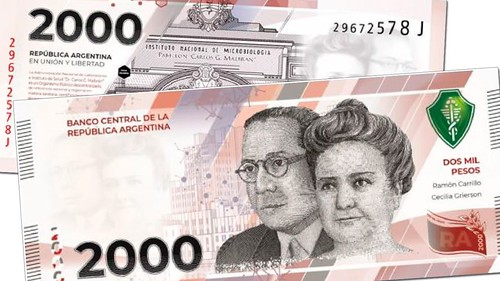 Argentina 2,000-peso banknote