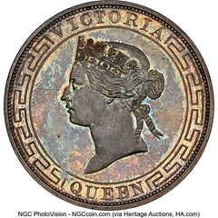 HA 2023-06 Hong Kong sale Lot 30152 Victoria silver Proof Pattern Dollar 1865 obverse