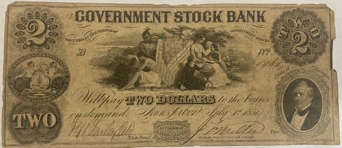 Government Stock Bank $2 note